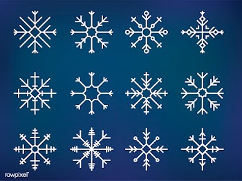 Illustration of cute snowflake icons | Free stock vector - 414941