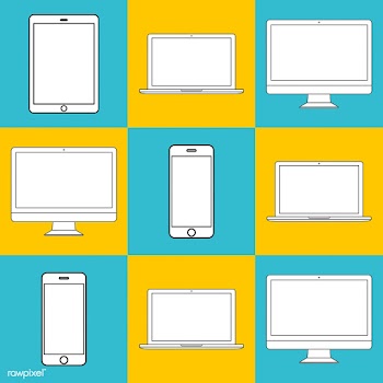 Illustration of digital devices isolated | Free stock vector - 388827