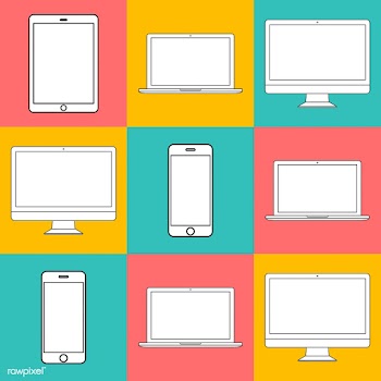 Illustration of digital devices isolated | Free stock vector - 389230