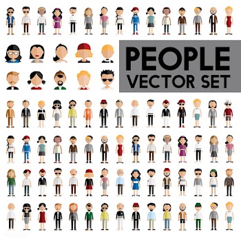 Illustration of diverse people | Free stock vector - 388803