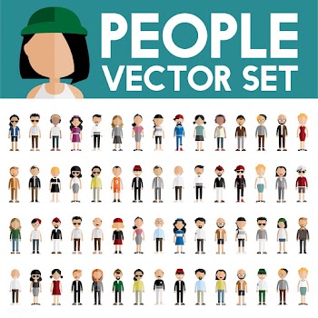 Illustration of diverse people | Free stock vector - 388804