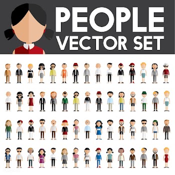 Illustration of diverse people | Free stock vector - 388805