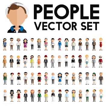 Illustration of diverse people | Free stock vector - 388813