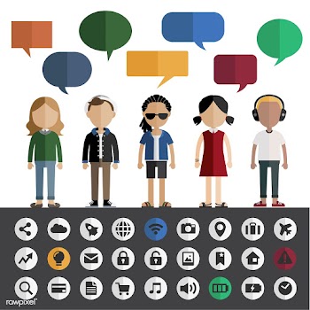 Illustration of diverse people | Free stock vector - 388862