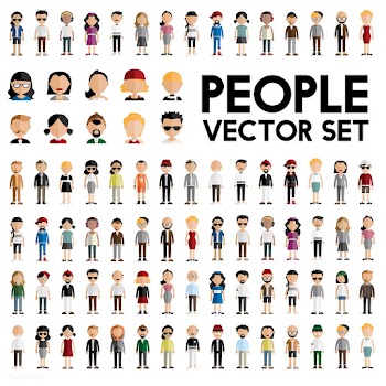Illustration of diverse people | Free stock vector - 388867