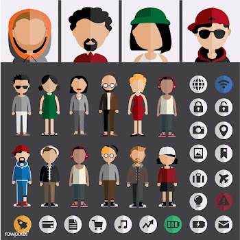 Illustration of diverse people | Free stock vector - 388900