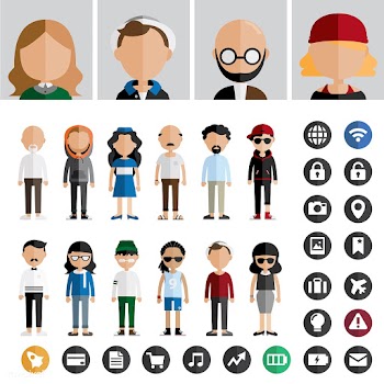 Illustration of diverse people | Free stock vector - 388925