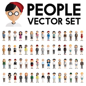 Illustration of diverse people | Free stock vector - 388992