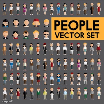 Illustration of diverse people | Free stock vector - 389047