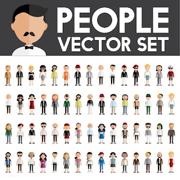 Illustration of diverse people | Free stock vector - 389055