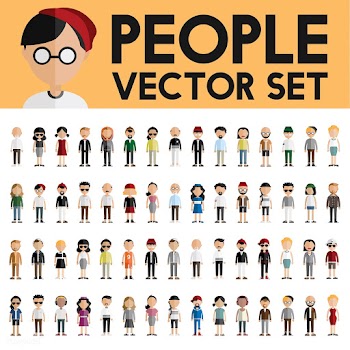 Illustration of diverse people | Free stock vector - 389056