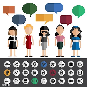 Illustration of diverse people | Free stock vector - 389084