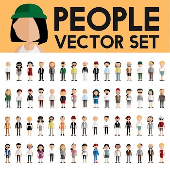 Illustration of diverse people | Free stock vector - 389115