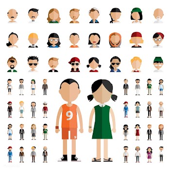 Illustration of diverse people | Free stock vector - 389118