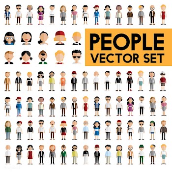 Illustration of diverse people | Free stock vector - 389121