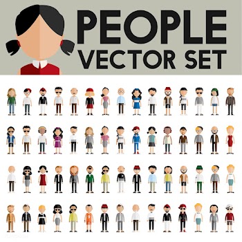 Illustration of diverse people | Free stock vector - 389122