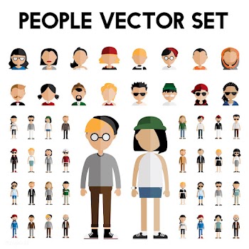 Illustration of diverse people | Free stock vector - 389135