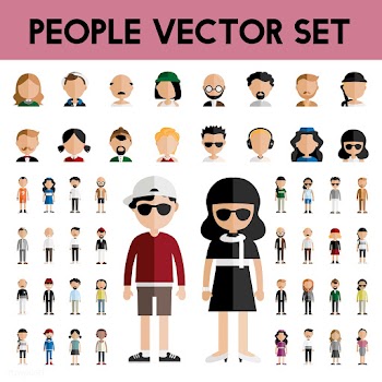 Illustration of diverse people | Free stock vector - 389136