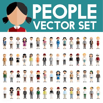 Illustration of diverse people | Free stock vector - 389156