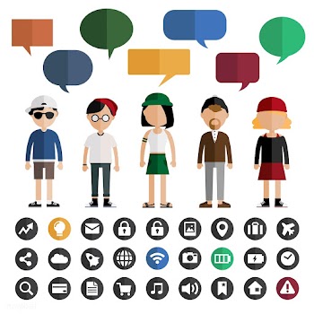 Illustration of diverse people | Free stock vector - 389172