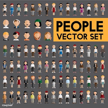 Illustration of diverse people | Free stock vector - 389175
