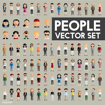 Illustration of diverse people | Free stock vector - 389184