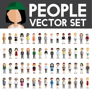Illustration of diverse people | Free stock vector - 389187
