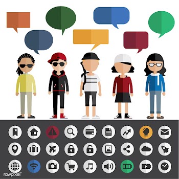 Illustration of diverse people | Free stock vector - 389199