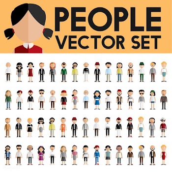 Illustration of diverse people | Free stock vector - 389216