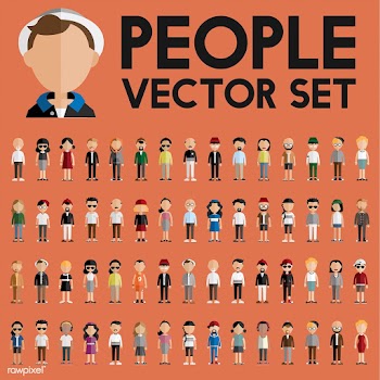 Illustration of diverse people | Free stock vector - 389239