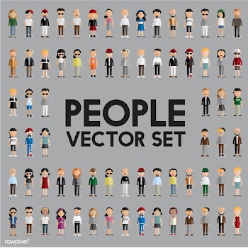 Illustration of diverse people | Free stock vector - 389392