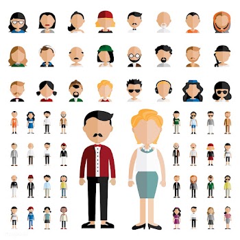 Illustration of diverse people | Free stock vector - 389396