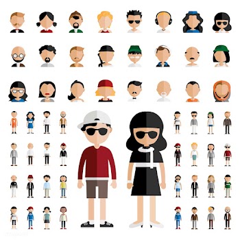 Illustration of diverse people | Free stock vector - 389402