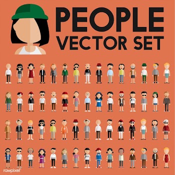 Illustration of diverse people | Free stock vector - 389404