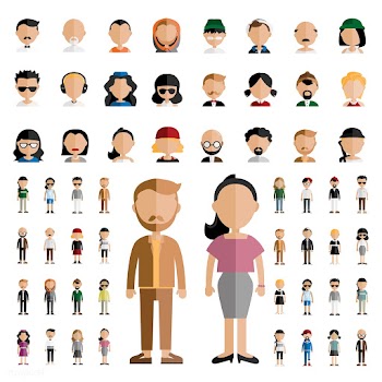 Illustration of diverse people | Free stock vector - 389407