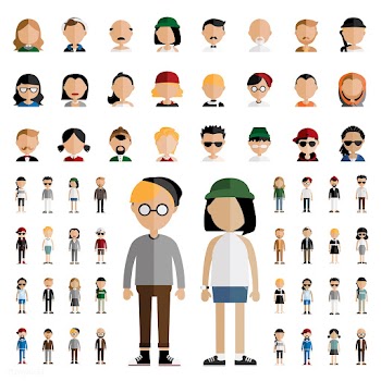 Illustration of diverse people | Free stock vector - 389420