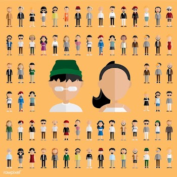Illustration of diverse people | Free stock vector - 389424