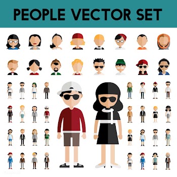 Illustration of diverse people | Free stock vector - 389425