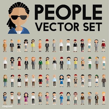 Illustration of diverse people | Free stock vector - 389435