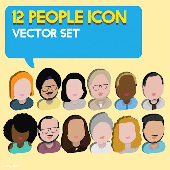 Illustration of diverse people | Free stock vector - 389464