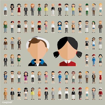 Illustration of diverse people | Free stock vector - 389471
