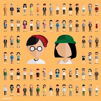 Illustration of diverse people | Free stock vector - 389472