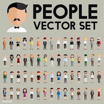 Illustration of diverse people | Free stock vector - 389473