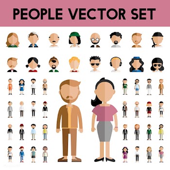 Illustration of diverse people | Free stock vector - 389504