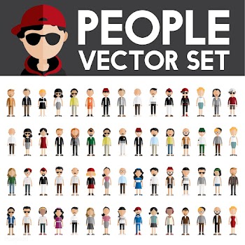 Illustration of diverse people | Free stock vector - 389520