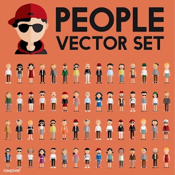 Illustration of diverse people | Free stock vector - 389529