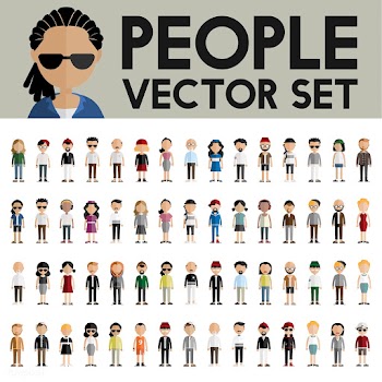 Illustration of diverse people | Free stock vector - 389556