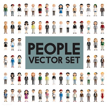 Illustration of diverse people | Free stock vector - 389560