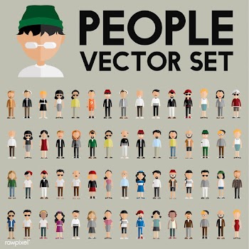 Illustration of diverse people | Free stock vector - 389566