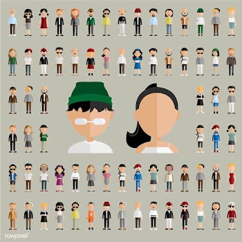 Illustration of diverse people | Free stock vector - 389567